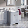 Burlington 65 2-Door Vanity Unit & Classic Basin - Classic Grey  Standard Large Image