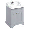Burlington 65 2-Door Vanity Unit & Classic Basin - Classic Grey Large Image