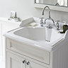 Burlington 65 2-Door Vanity Unit & Classic Invisible Overflow/Waste Basin (Classic Grey - 2 Tap Hole