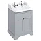 Burlington 65 2-Door Vanity Unit & Classic Invisible Overflow/Waste Basin (Classic Grey - 2 Tap Hole