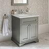 Burlington 65 2-Door Vanity Unit & Minerva Worktop with Basin - Classic Grey  Feature Large Image