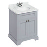 Burlington 65 2-Door Vanity Unit & Minerva Worktop with Basin - Classic Grey Large Image
