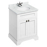 Burlington 65 2-Door Vanity Unit & Minerva Worktop with Basin - Matt White Large Image