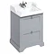 Burlington 65 2-Drawer Vanity Unit & Classic Basin - Classic Grey Large Image