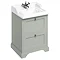 Burlington 65 2-Drawer Vanity Unit & Classic Basin - Dark Olive Large Image