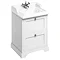 Burlington 65 2-Drawer Vanity Unit & Classic Basin - Matt White Large Image