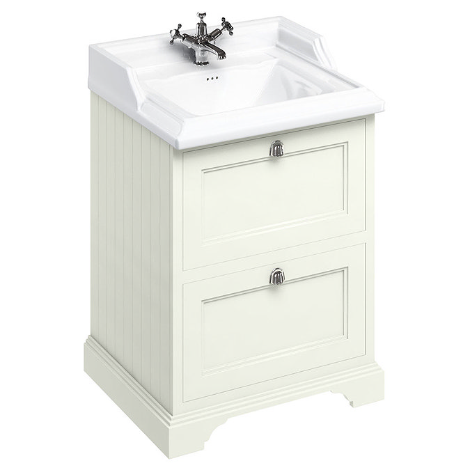 Burlington 65 2-Drawer Vanity Unit & Classic Basin - Sand Large Image
