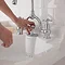 Burlington 65 2-Drawer Vanity Unit & Classic Invisible Overflow/Waste Basin (Classic Grey - 2 Tap Hole) Profile Large Image