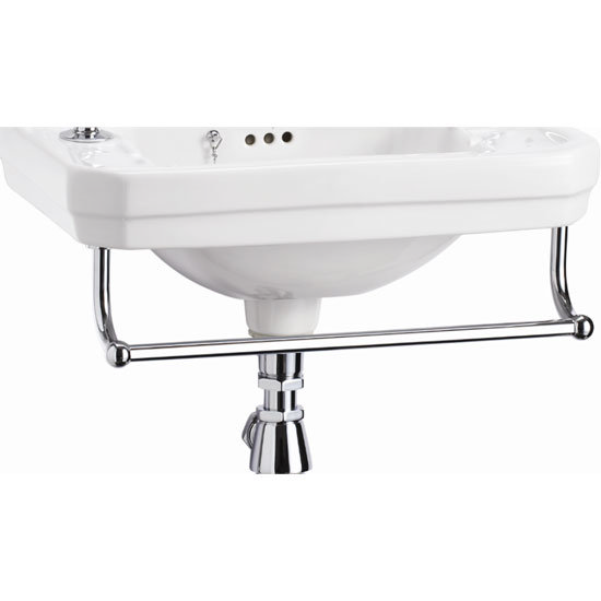 Burlington Add On Towel Rail for Square Cloakroom Basins - T6 Large Image