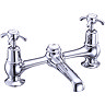 Burlington - Anglesey 2 Tap Hole Bridge Basin Mixer with Plug & Chain - AN10 Profile Large Image