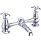 Burlington - Anglesey 2 Tap Hole Bridge Basin Mixer with Plug & Chain - AN10 Profile Large Image