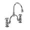 Burlington - Anglesey 2TH Bridge Curved Spout Basin Mixer (230mm centers) w Invisible Overflow Large Image
