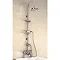 Burlington Anglesey Angled Bath Shower Mixer w Riser, Curved Arm, 9" Rose & Handset Large Image