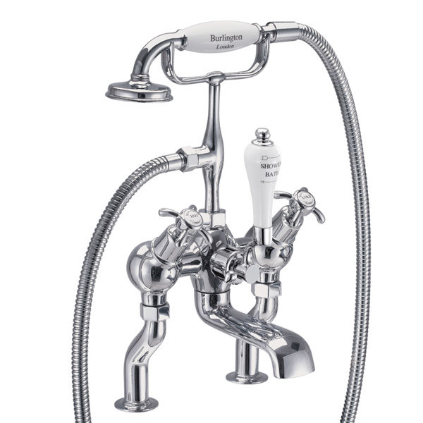 Burlington - Anglesey Angled Deck Mounted Bath/Shower Mixer - AN19 Large Image