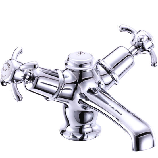 Burlington Anglesey Basin Mixer Tap with Ceramic Indice & Click Clack Waste - AN6 Profile Large Image