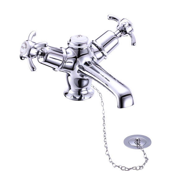 Burlington Anglesey Basin Mixer Tap with Ceramic Indice & Plug and Chain - AN5 Profile Large Image