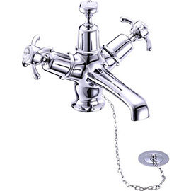 Burlington Anglesey Basin Mixer Tap with Ceramic Indice & Plug and Chain - AN5 Medium Image