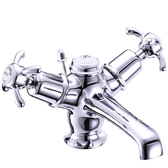 Burlington Anglesey Basin Mixer Tap with Ceramic Indice & Pop Up Waste - AN4 Profile Large Image