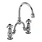 Burlington Anglesey Black 2TH Bridge Curved Spout Basin Mixer (200mm centers) Large Image