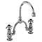 Burlington Anglesey Black 2TH Bridge Curved Spout Basin Mixer (230mm centers) Large Image