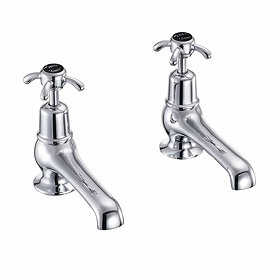 Burlington Anglesey Black Basin Taps 5" Large Image