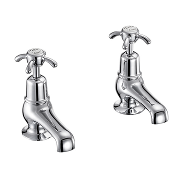 Burlington Anglesey - Chrome 3" Basin Taps - AN1 Profile Large Image