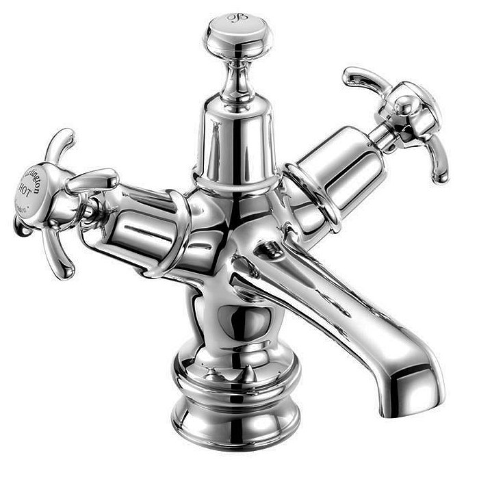 Burlington Anglesey Regent Basin Mixer Tap with Click Clack Waste - ANR6 Large Image