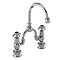 Burlington Anglesey Regent Black 2TH Bridge Curved Spout Basin Mixer (200mm centers) Large Image