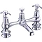 Burlington Anglesey Regent - Chrome 2 Tap Hole Bridge Basin Mixer with Plug & Chain - ANR10 Large Image