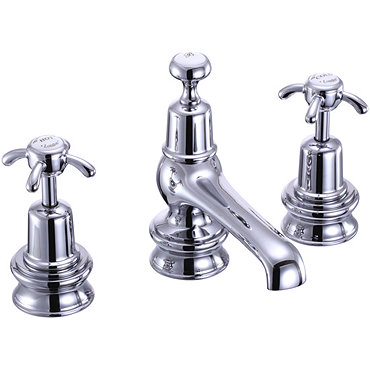 Burlington Anglesey Regent - Chrome 3 Tap Hole Basin Mixer with Pop Up - ANR12 Profile Large Image