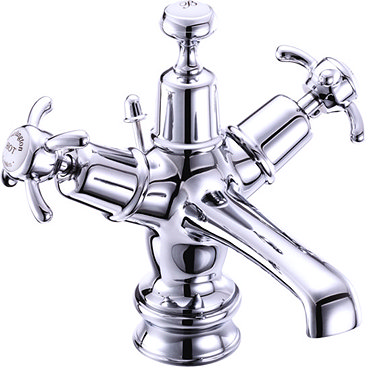 Burlington Anglesey Regent Chrome Basin Mixer Tap with Pop Up Waste - ANR4 Profile Large Image