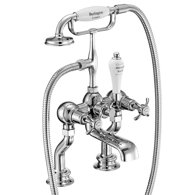 Burlington Anglesey Regent - Chrome Deck Mounted Bath/Shower Mixer - ANR15 Feature Large Image