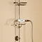 Burlington Anglesey Wall Mounted Angled Bath Shower Mixer w Riser, 9" Rose & Soap Basket Profile Lar