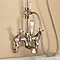 Burlington Anglesey Wall Mounted Angled Bath Shower Mixer w Riser, 9" Rose & Soap Basket Feature Lar