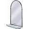 Burlington Arched Mirror with Shelf in Chrome Frame - A10-CHR Large Image