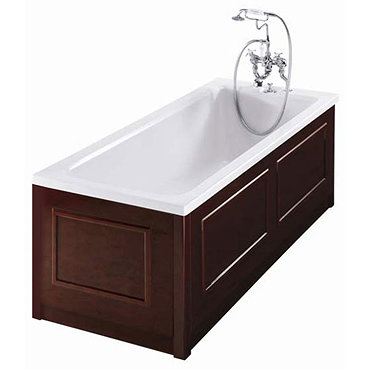 Burlington Arundel Bath with Side/End Panel and Corner Posts - Mahogany Profile Large Image