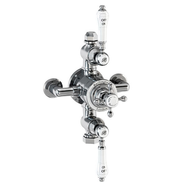 Burlington Avon Exposed Thermostatic Shower Valve - Dual Outlet - Anglesey Large Image