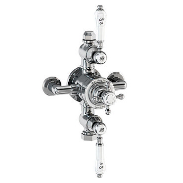 Burlington Avon Exposed Thermostatic Shower Valve - Dual Outlet - Anglesey Profile Large Image