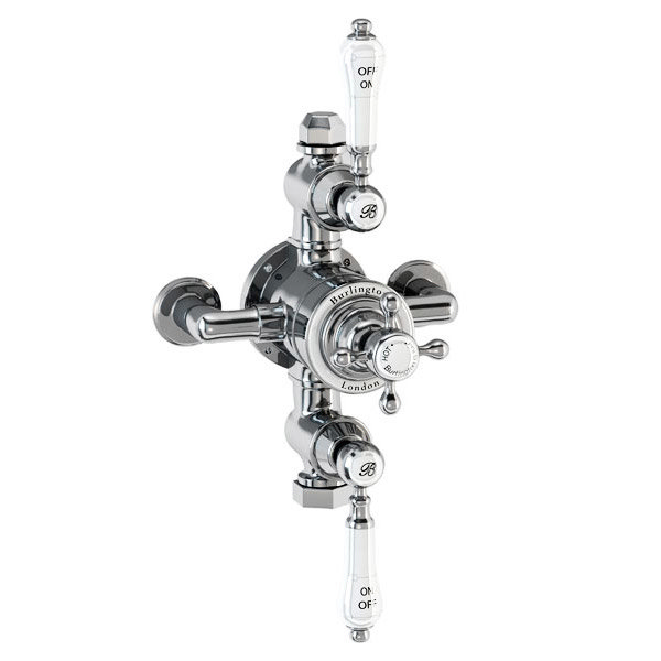 Burlington Avon Exposed Thermostatic Shower Valve - Dual Outlet - Claremont Large Image