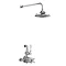 Burlington Avon Thermostatic Exposed Single Outlet Shower Valve with Fixed Head Large Image