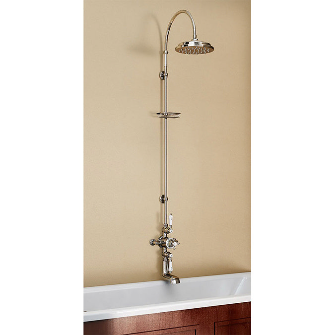 Burlington Avon Thermostatic Valve with Bath Spout & Riser Shower Kit - Anglesey Tap - H96-AN Large 