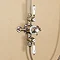 Burlington Avon Anglesey Exposed Thermostatic Valve w Riser, Straight Arm, 9" Rose & Slider Rail Fe