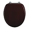 Burlington Bar Hinged Mahogany Toilet Seat - S12 Large Image