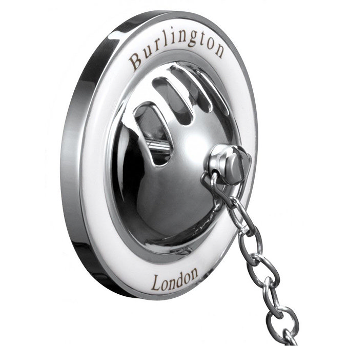 Burlington Bath Overflow with Plug & Chain Waste - W3 Profile Large Image