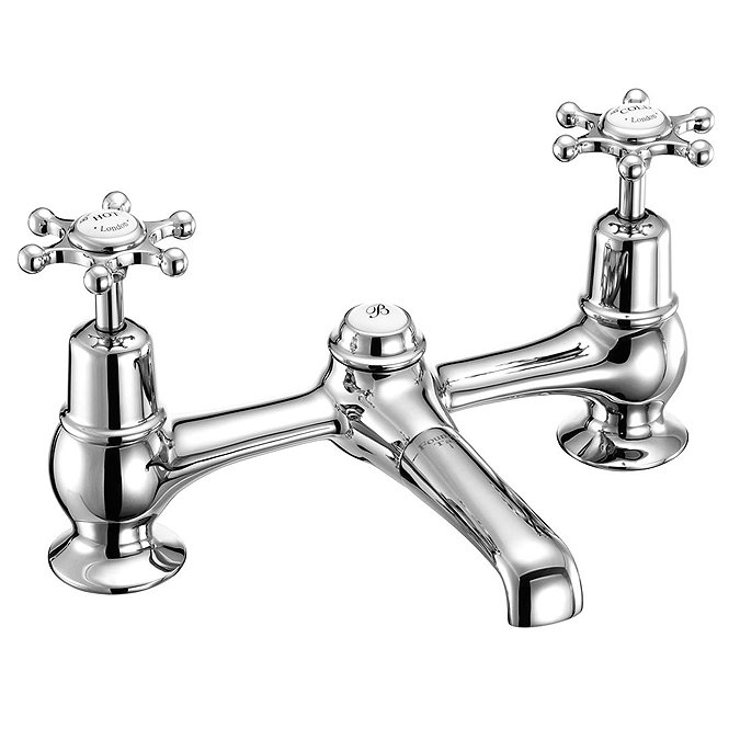 Burlington - Birkenhead 2 Tap Hole Bridge Basin Mixer with Plug & Chain - BI10 Feature Large Image