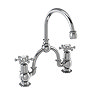 Burlington - Birkenhead 2 Tap Hole Bridge Curved Spout Basin Mixer (230mm centers) w Invisible Overflow Large Image