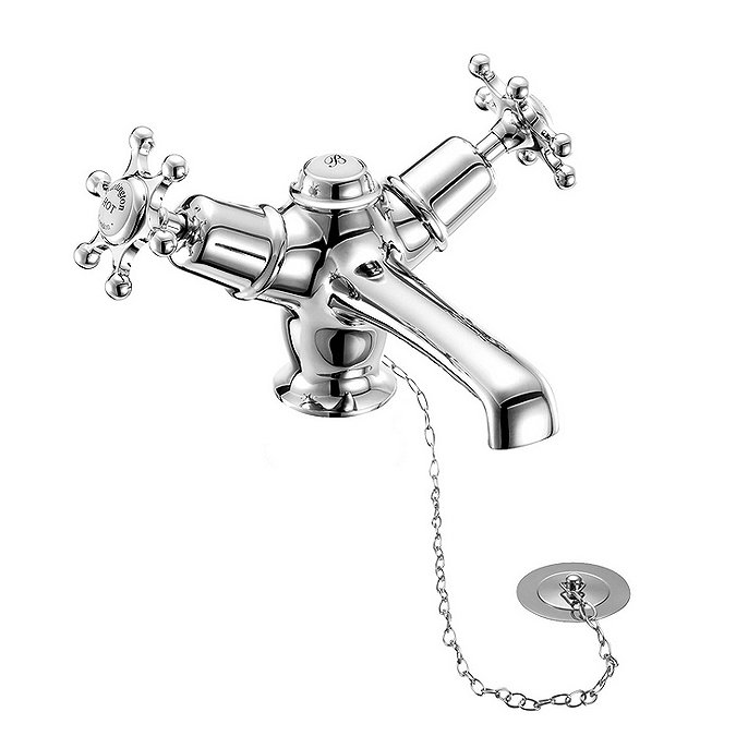 Burlington Birkenhead Basin Mixer Tap with Ceramic Indice & Plug and Chain - BI5 Feature Large Image