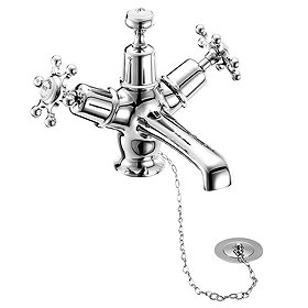 Burlington Birkenhead Basin Mixer Tap with Ceramic Indice & Plug and Chain - BI5 Large Image