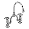 Burlington Birkenhead Black 2TH Bridge Curved Spout Basin Mixer (200mm centers) Large Image