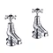 Burlington Birkenhead Regent Black Basin Taps 3" Large Image